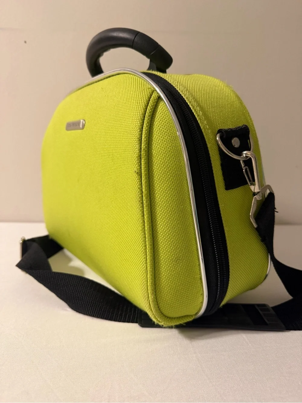 Luca Vergani Lime Cosmetic Case with Detachable Black Strap